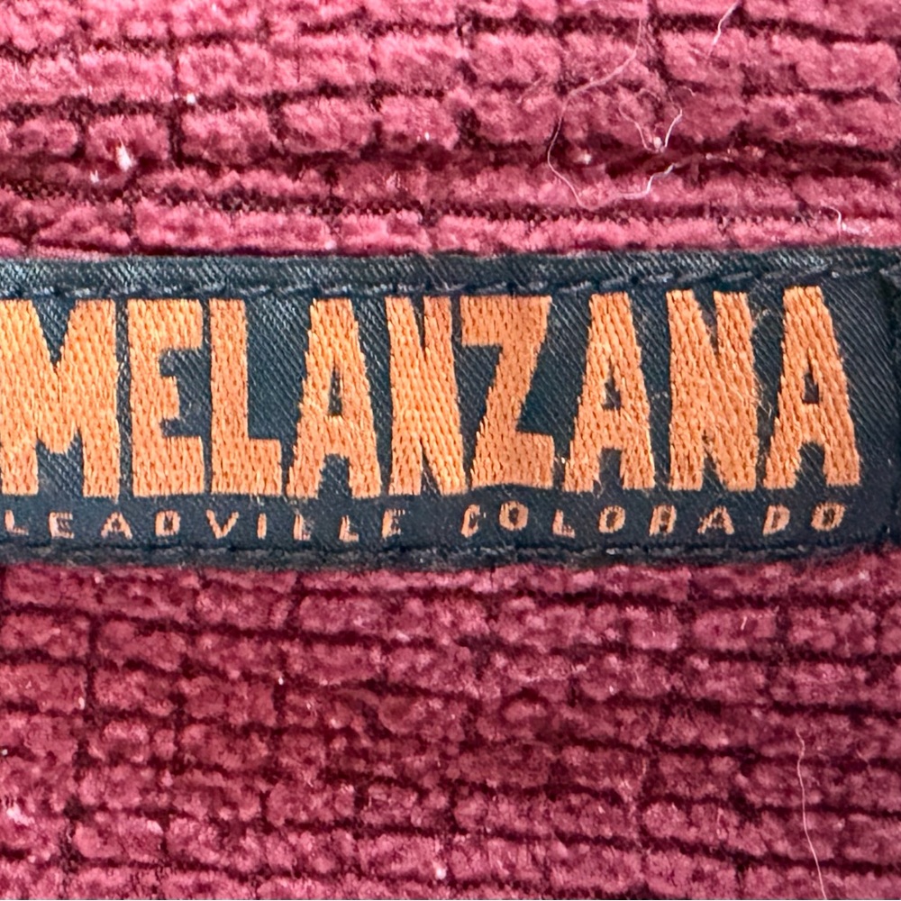 Melanzana Microgrid Dress, Maroon, Size S - Picture 3 of 4
